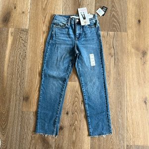 Celebrity Pink denim jeans, hi-rise slim straight crop, size 1/25